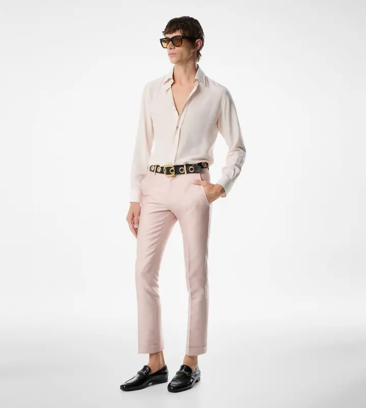 WASHED SILK POPLIN SLIM FIT SHIRT online